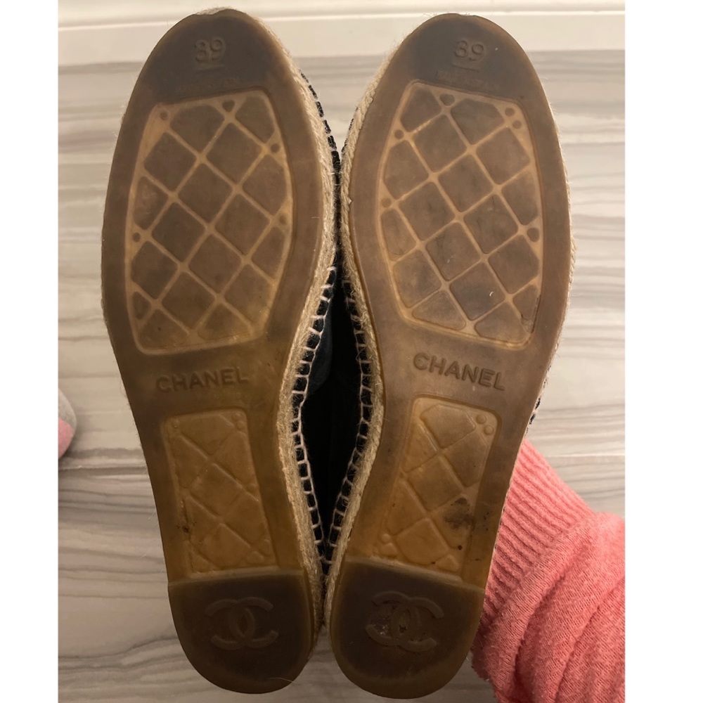 Chanel Dark Navy Velvet Espadrilles - Picture 12 of 13